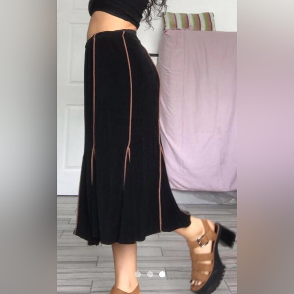 Citiknits Womens Long Maxi Skirt Size L Black - Picture 2 of 13